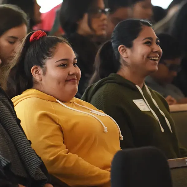 Female students sitting in CU Center